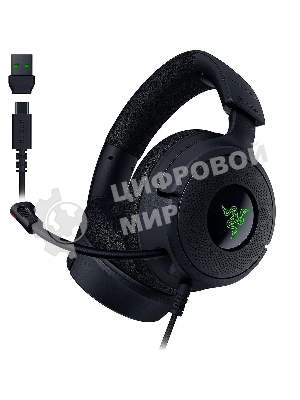 Гарнитура Razer Kraken V4 X чёрный, проводная, подсветка