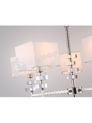 Люстра Ambrella light LH71321/5 SN/WH никель/белый E14/5 max 40W D700*850