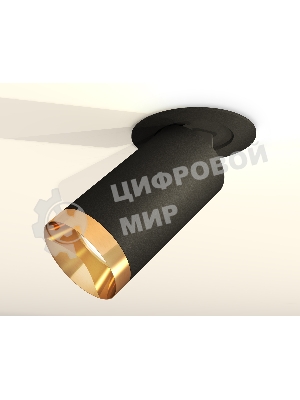 Светильник Ambrella Light XM6323204 SBK/PYG черный песок/золото желтое полированное MR16 GU5.3 (A2242, C6323, N6134)