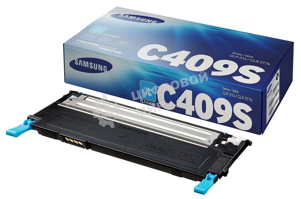Картридж лазерный Samsung CLT-C409S/SU007A голубой для Samsung CLP-310/315/CLX-3170FN (1000 стр.)