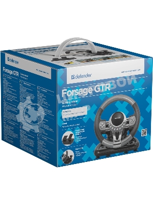 Игровой руль Defender FORSAGE 12 кн+2перекл.+1перекл. 8-ми позиц., USB