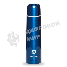 Термос Арктика, 102-750 синий, узкое горло 0,75 л, классический, цветной, холод/тепло 28 ч