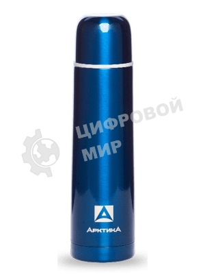 Термос Арктика, 102-750 синий, узкое горло 0,75 л, классический, цветной, холод/тепло 28 ч