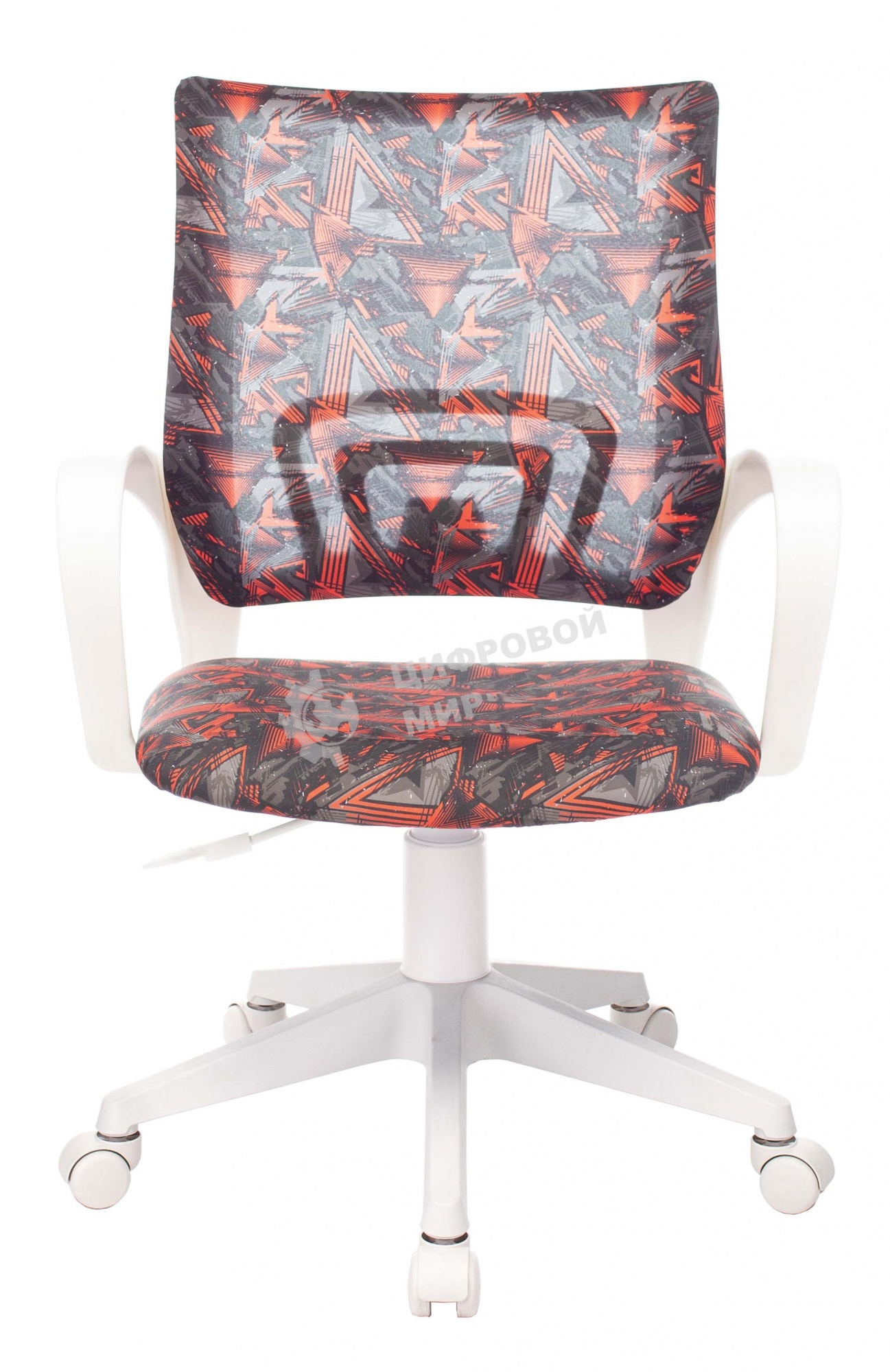 Кресло детское Бюрократ KD-W4 черный/красный красный кристалл крестовина пластик белый пластик белый