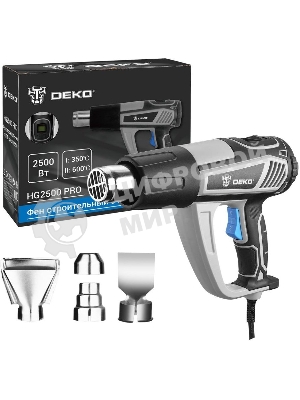 Фен технический Deko HG2500 PRO 2500Вт темп.350/600С