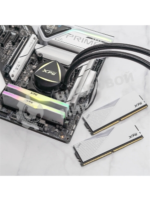 Оперативная память XPG Lancer, DDR5, 32Gb (2x16GB), 6400MHz, CL32, DIMM, с радиаторами, RGB, белый
