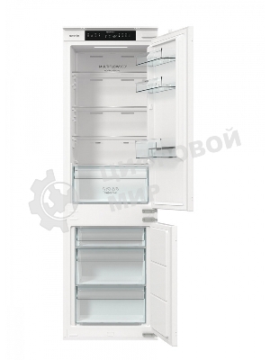 Встраиваемый холодильник Gorenje NRKI517141 белый двухкамерный 175/68 л морозилка снизу, No Frost