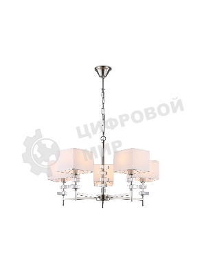 Люстра Ambrella light LH71321/5 SN/WH никель/белый E14/5 max 40W D700*850