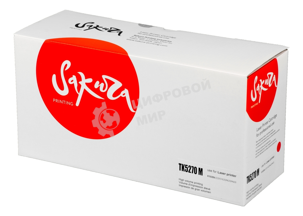 Картридж Sakura TK5270M для Kyocera Mita ECOSYS M6230cidn, пурпурный, 6 000к.