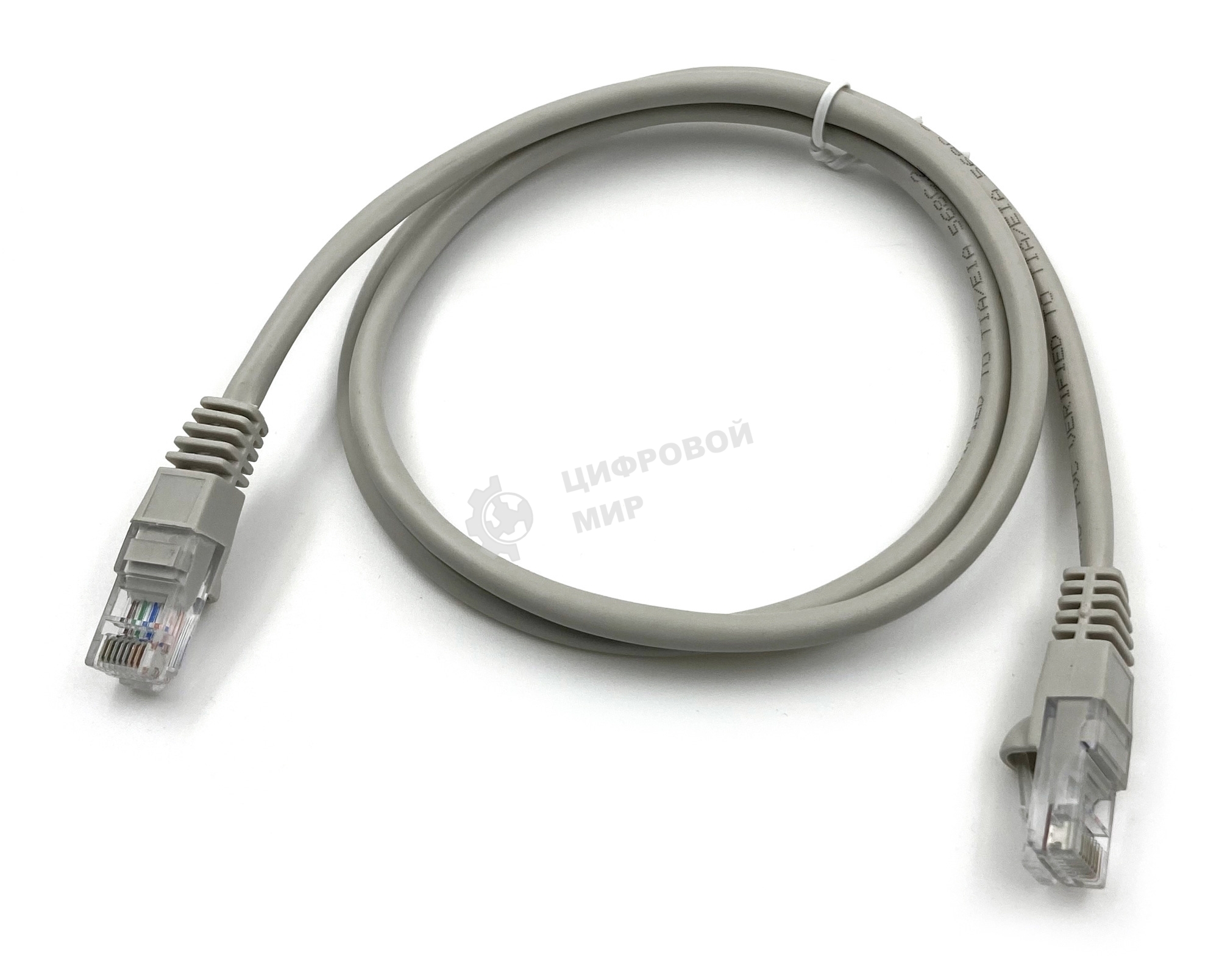Патч-корд Buro cat.5e 1м серый RJ-45 (м)-RJ-45 (м)