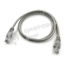 Патч-корд Buro cat.5e 1м серый RJ-45 (м)-RJ-45 (м)