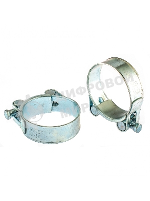 Хомуты металлические Сибртех силовые 56-59 мм, ширина 22 мм, шарнирные, W1, 2 шт.