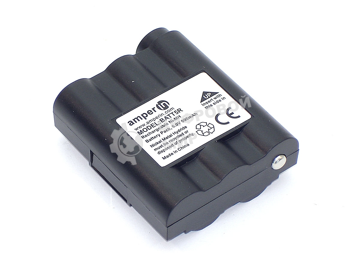 Аккумулятор Amperin для Midland GXT1000 GXT300 GXT400 (BATT-5R) 900 mAh 6V Ni-Mh
