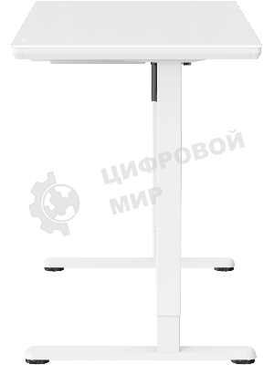 Стол для компьютера Cactus с электроподъемником, столешница стекло белый каркас белый (CS-EGD-WWT)