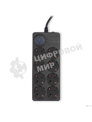 Сетевой фильтр Ippon BK-8-EU-5-10-B 5 м, 8 розеток, черный, коробка