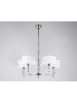 Люстра Ambrella light LH71321/5 SN/WH никель/белый E14/5 max 40W D700*850