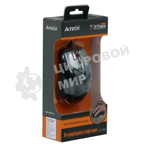 Мышь проводная A4Tech N-70FX черный, 1600 dpi, USB, кнопки - 7