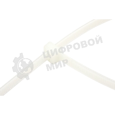 Хомут-стяжка кабельная нейлоновая Rexant 300 x 4,8 мм, белая, упаковка 100 шт.