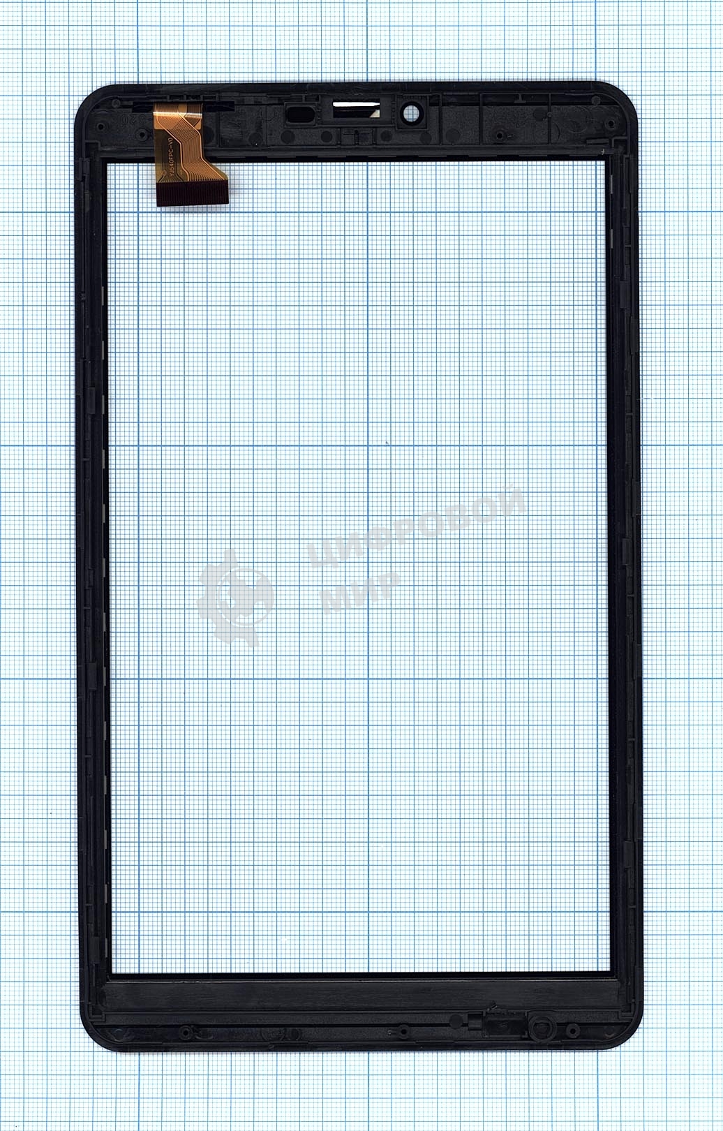 Сенсорное стекло (тачскрин) для Irbis TZ841, черное с рамкой