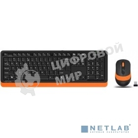 Комплект клавиатура + мышь A4Tech Fstyler FG1010 клав:черный/оранжевый мышь:черный/оранжевый USB беспроводная Multimedia