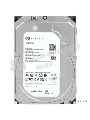 Жесткий диск HDD Seagate 4Tb 5400Rpm SATA3 Surveillance Skyhawk 256Mb 3.5