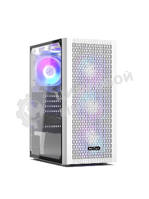 Компьютерный корпус без блока питания PCCOOLER MA100 MESH WH, Mesh Mid Tower, White, TG, 0.4 SPCC, 3x120мм ARGb ATX, mATX, mITX 160/310/180мм 2x2.5