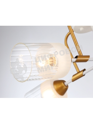 Светильник Ambrella light TR303323/5 WH/GD/CL/FR белый/золото/прозрачный/белый матовый E27*5 max 60W D620*200