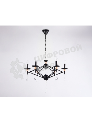 Светильник Ambrella light TR9597/6 BK черный E14/6 max 40W D660*880