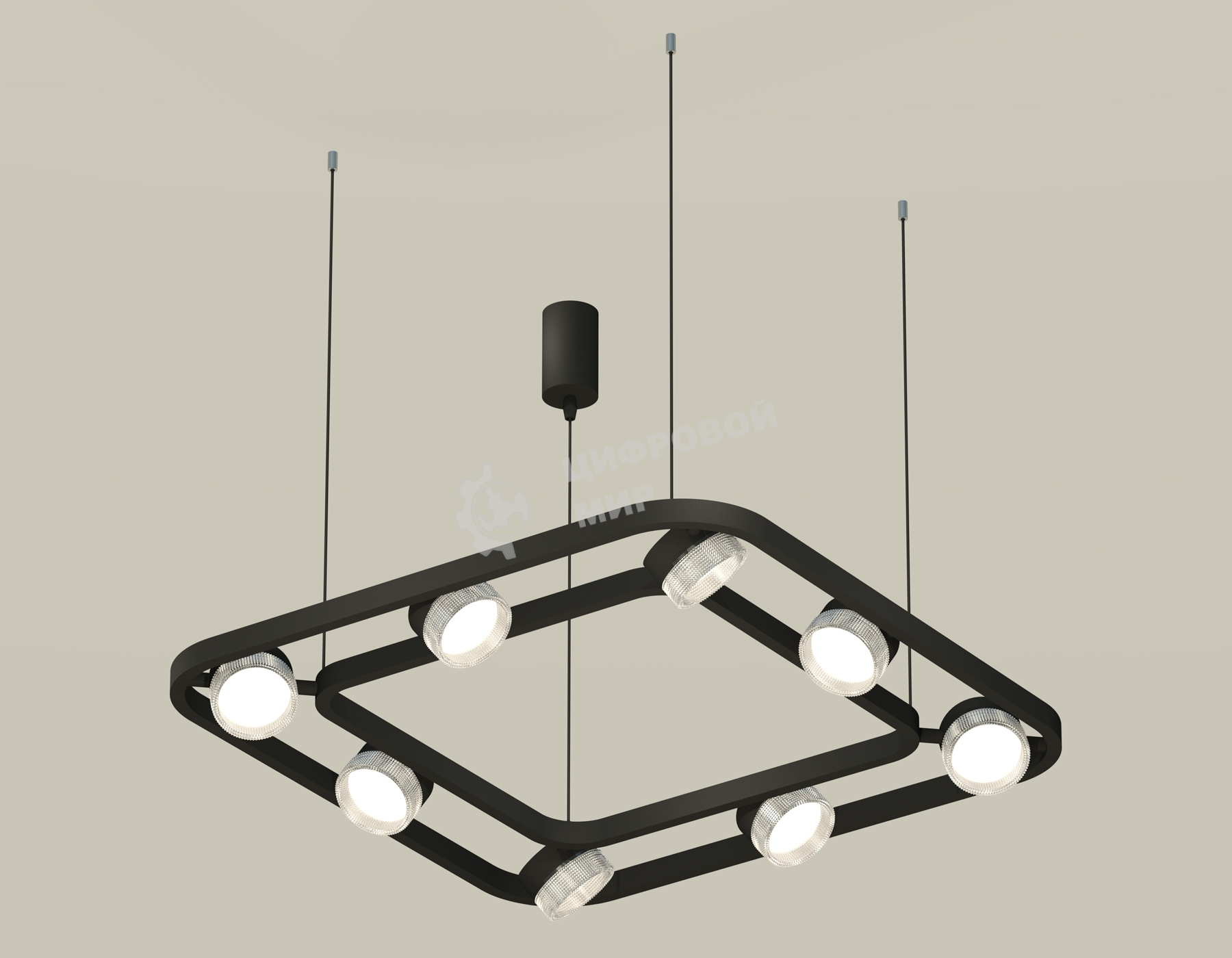 Светильник Ambrella light XB9182200/8 SBK/CL черный песок/прозрачный GX53 (C9182, N8480)