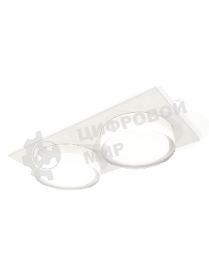 Комплект встраиваемого светильника Ambrella light XC7635043 SWH/FR/CL белый песок/белый матовый/прозрачный MR16 GU5.3 (C7635, N7160)