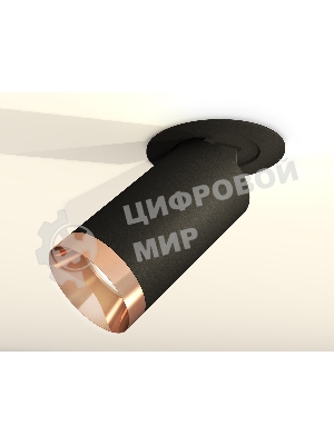 Светильник Ambrella Light XM6323205 SBK/PPG черный песок/золото розовое полированное MR16 GU5.3 (A2242, C6323, N6135)