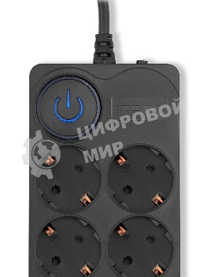 Сетевой фильтр Ippon BK-8-EU-5-10-B 5 м, 8 розеток, черный, коробка