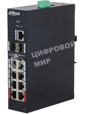 Коммутатор Dahua DH-HS4210-8GT-110, 8×1 Гбит/с + 2×1 Гбит/с SFP, управляемый