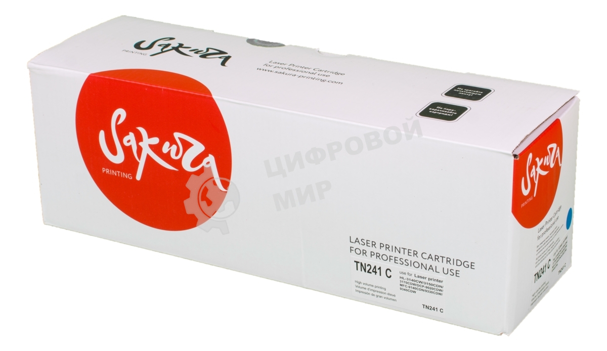 Картридж лазерный Sakura TN241C для Brother HL-3140CW, HL-3150CDW, HL-3170CDW, DCP-9020CDW, MFC-9140CDN, MFC-9330CDW, MFC-9340CDW, синий, 1400