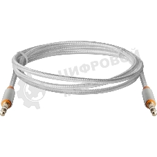 Кабель аудио Defender 3.5мм 1.2M Jack M- Jack M белый