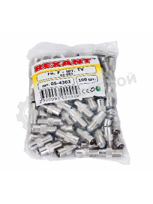 Переход гнездо F-штекер TV Rexant