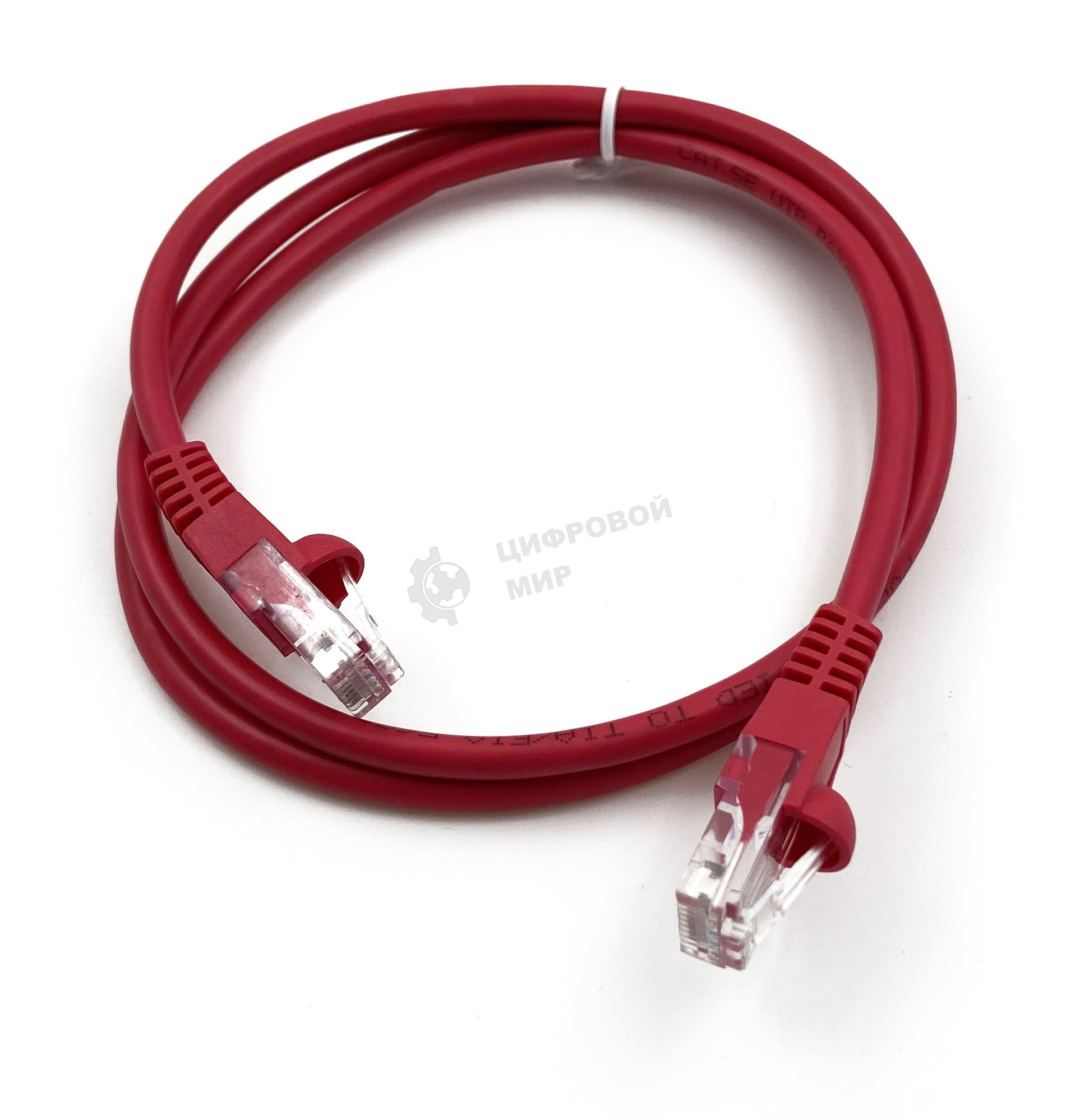 Патч-корд Buro cat.5e 1м красный RJ-45 (м)-RJ-45 (м)