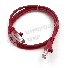 Патч-корд Buro cat.5e 1м красный RJ-45 (м)-RJ-45 (м)