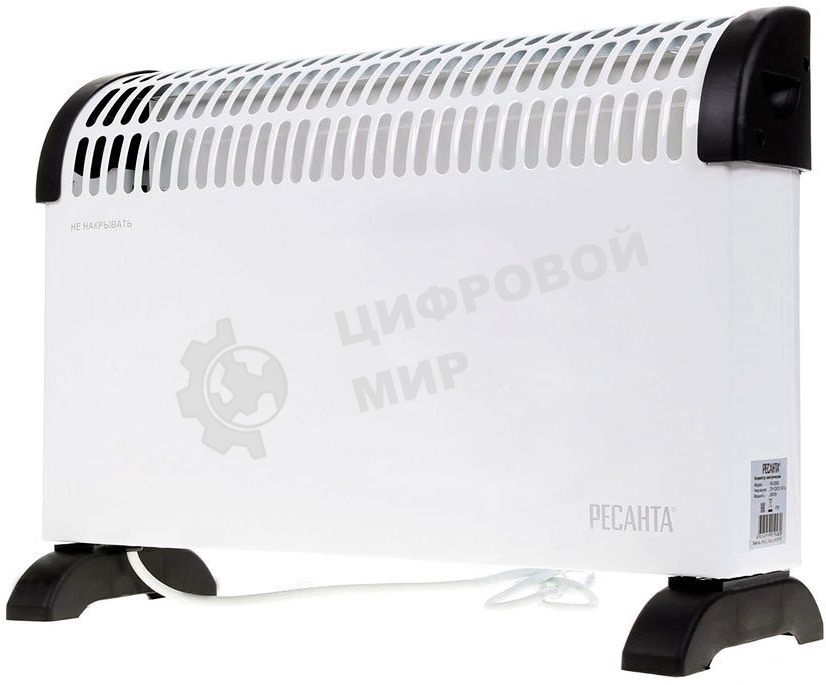 Конвектор электрический Ресанта ОК-2000С белый, 2000 Вт, 25 м2, термостат