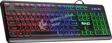 Клавиатура проводная Defender Raid GK-778DL, USB, черный