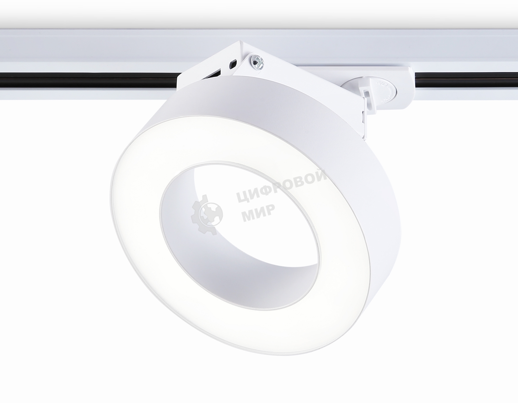Трековый однофазный светодиодный светильник Ambrella light GL6866 WH белый LED 15W 4200K D115*80
