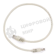 Патч-корд UTP Cablexpert cat.6, 0.5м, литой, многожильный, серый