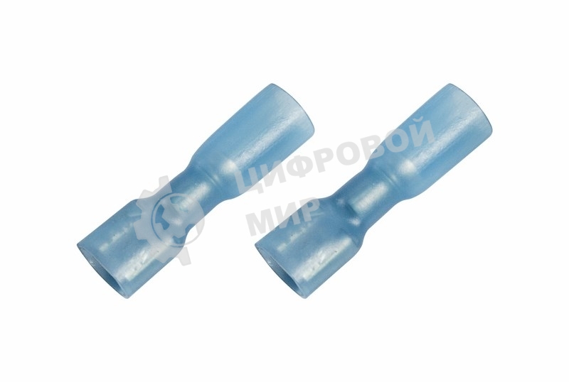 Клемма плоская Rexant полностью изолированная термоусаживаемая гнездо 6.6 мм 1.5-2.5 мм² (РПи-м-т 2.5-(6.3) синий