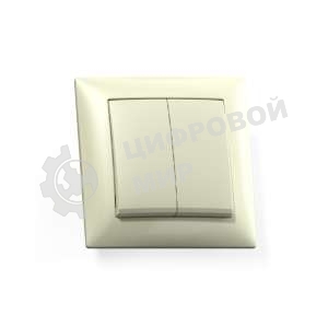 Выключатель Кунцево-Электро 2-кл. СП Селена 10А IP20 С510-379 сл. кость
