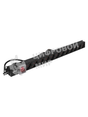 Блок розеток вертикальный ExeGate ServerPro PDU-V120 Al-12S-EU2.5-SW (19