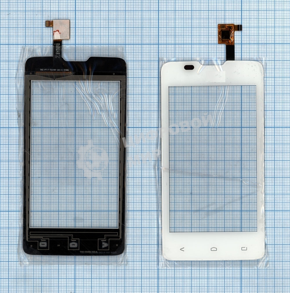 Сенсорное стекло (тачскрин) для Fly IQ449 Pronto, белое