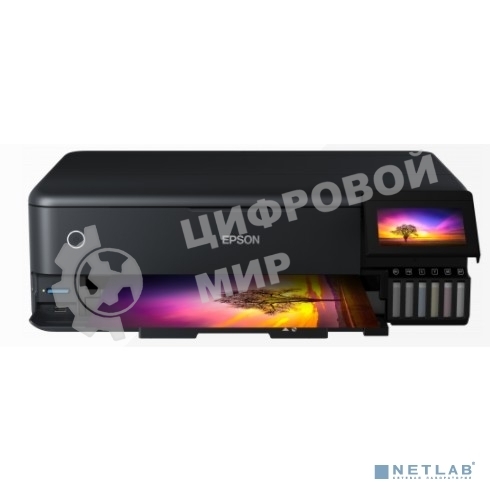 МФУ струйное Epson L8180 (C11CJ21403/C11CJ21402) A3 Duplex Net WiFi USB RJ-45 черный