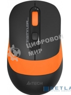 Комплект клавиатура+мышь A4Tech FStyler FG1010 беспроводной, USB, 2000 DPI, чёрный/оранжевый