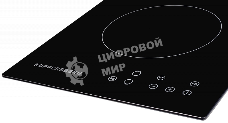 Электрическая варочная панель Kuppersberg ECO 302/домино, ширина 30 см, 2 зоны ускоренного нагрева HI-Light, 1 зона с двойным расширением, сенсорное управление, 3 цифровых дисплея, 9 уровней мощности, таймер, автоматика закипания, автоотключение, защита о