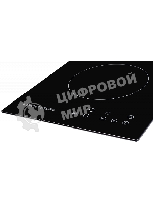 Электрическая варочная панель Kuppersberg ECO 302/домино, ширина 30 см, 2 зоны ускоренного нагрева HI-Light, 1 зона с двойным расширением, сенсорное управление, 3 цифровых дисплея, 9 уровней мощности, таймер, автоматика закипания, автоотключение, защита от детей, индикаторы остаточного тепла, Stop & Go, черный/прямой край